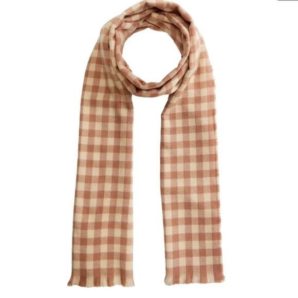 Hat Attack The Check Scarf In Blush - Picture 2 of 5